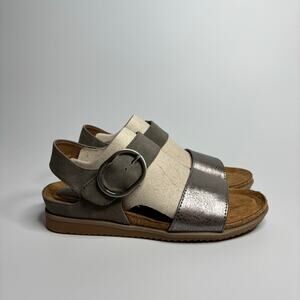 Eurosoft by Sofft Lasara Comfort Wedge Sandals in Grey/Anthracite